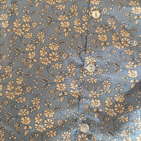 NWOT Peter Pan Collared Blouse- Size S, Blue Liberty Print - Picture 6 of 8